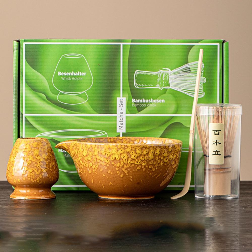 Gifts Hand Ceramic Matcha Bowl Kiln-changed Tea Art Matcha Brewing Cup Large Capacity Tea Brush Stand