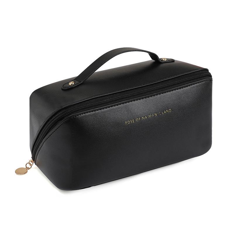 New Ladies Cosmetic Bag PU Leather Pillow Bag Female Portable Travel Make up Bag Large Capacity Cosmetic Bag Storage Organizer