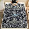 1PC Fish hook  Print FlAannel Blanket, High quality Comfortable for All Seasons, Home Decor, Warmth and Comfort