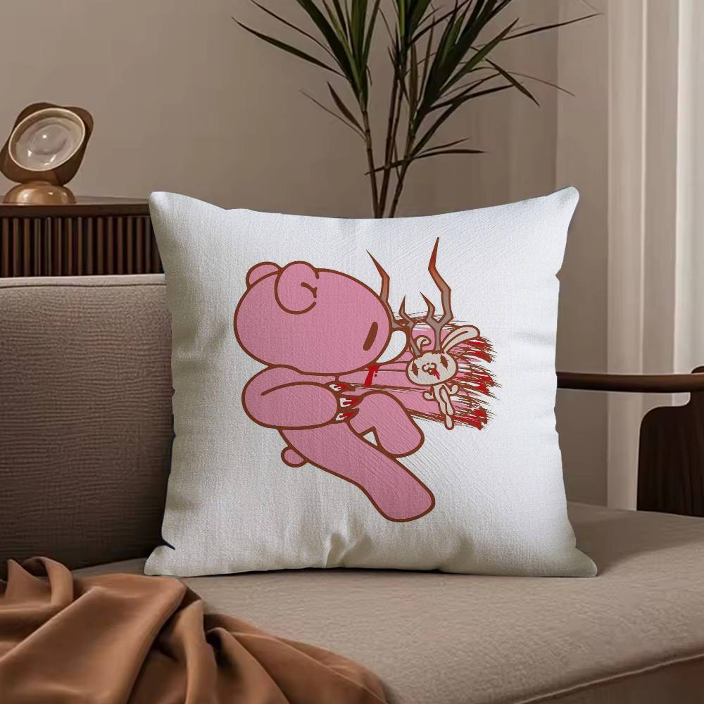 Cartoon G-GloomyS Bear Pillow Case Anti-dustmite Pillowcase Invisible zipper silky short plush Sofa cushion cover