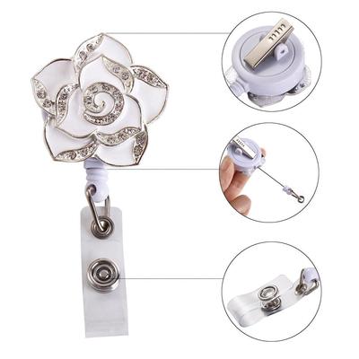 Card Holder ID Card Badge Clip Name Tag Nurse Doctor Certificate Clasp Badge Holder Diamond Badge Reel Retractable Badge Reel