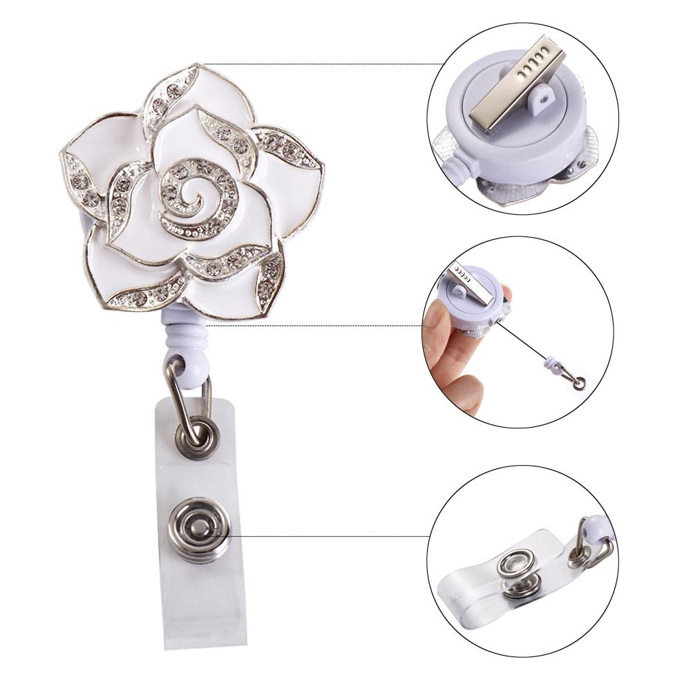 Tag ID Card Badge Clip  Badge Reel Certificate Clasp Retractable Badge Reel Badge Holder