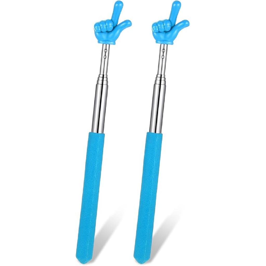 Telescopic Teachers Pointer - 2 Pcs Extendable Hand Pointer Stick, Mini Classroom Finger Pointers Stick for Elementary School Kindergarten and