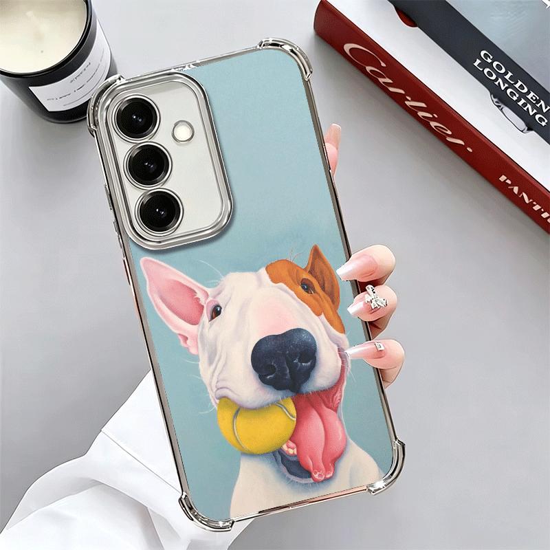 

Bull Terrier Dog Cute Puppies Plating Phone Case For Samsung A17 A07 A37 A57 A16 A56 A15 A55 A14 A54 A13 A53 A26 A36 A25 A35 A24 Samsung A16