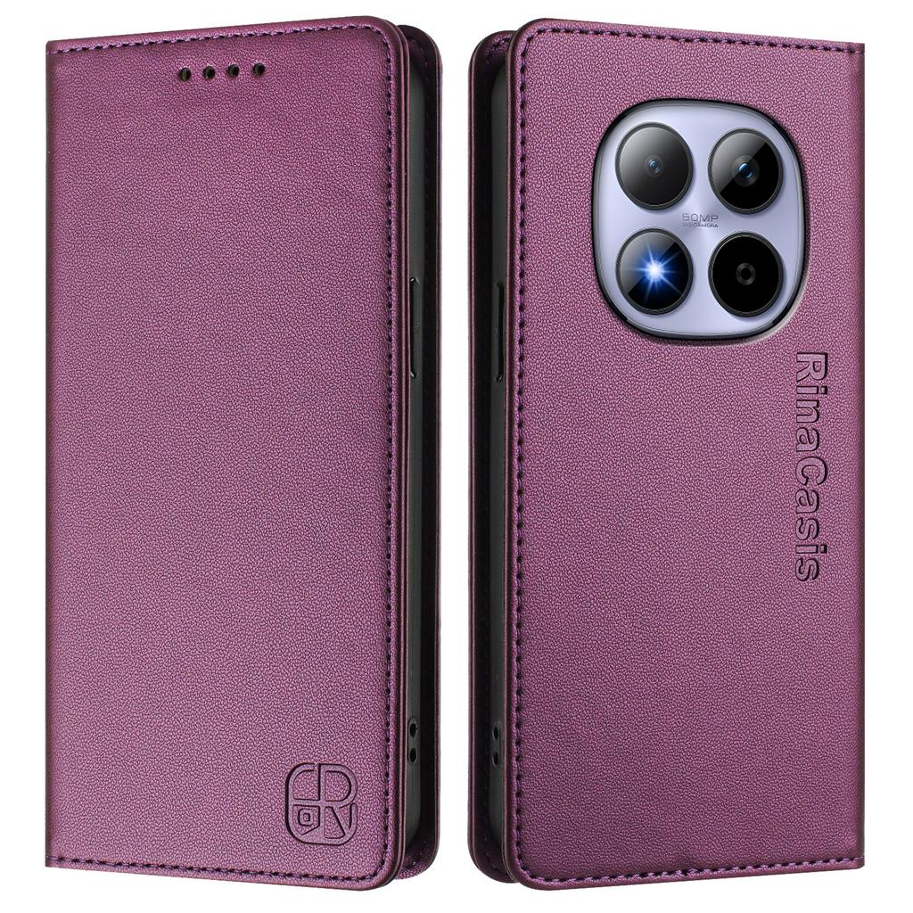 For Xiaomi Redmi Note 15 Pro 5G Leather Case RINACASIS RC01 Phone Cover with RFID Blocking Wallet Stand