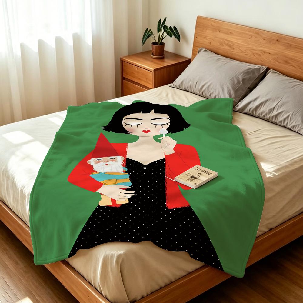 Movie a amelie Throw Soft Warm Flannel Fleece Throw Blanket for Sofa Bed Travel Home