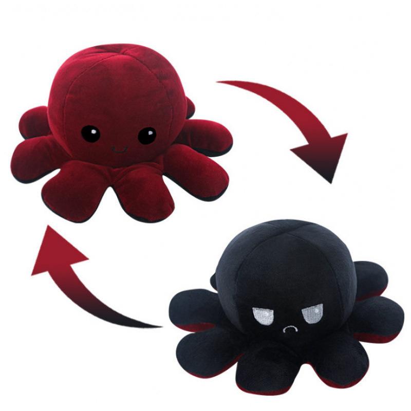 Flip Octopus Doll, Flip Octopus Octopus Plush Toy Double Sided Flip Doll