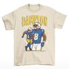 Unisex Shirt Cotton Oversize Large Size Omarion Hampton Cartoon Style Los Angeles Football T-Shirt