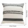 Strukturiertes Design Boho Wurfkissenbezüge 18x18 Zoll Strukturierter gestreifter Kissenbezug Heimdeko
