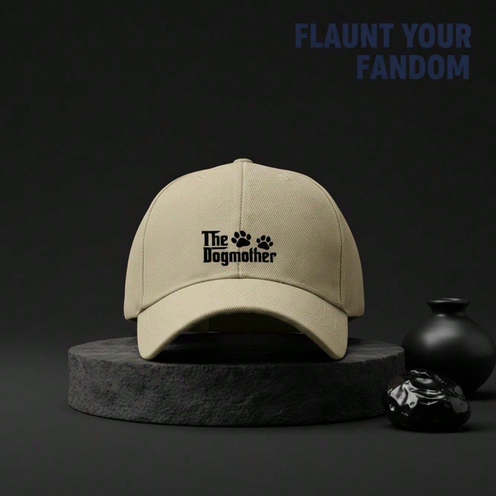 The Dogmother Print Adjustable Unisex Baseball Cap | Soft Fabric Breathable Curved Brim Casual Streetwear Outdoor Travel Accessories For Dog Lovers