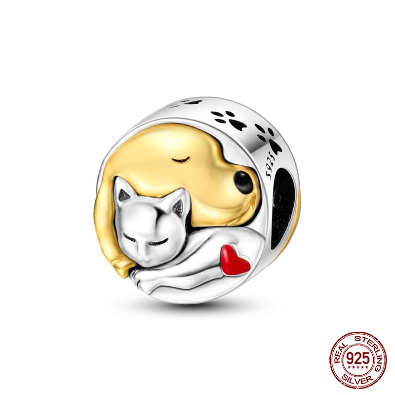 Copper Golden Series Star Moon Pyramid Sunflower Charms Beads Fit Qikaola Original Bracelet Luxury Diy Jewelry Gift