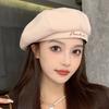 New Beret Children's Autumn Versatile Face Small Painter Hat Winter Warm Literary Retro Octagonal Hat