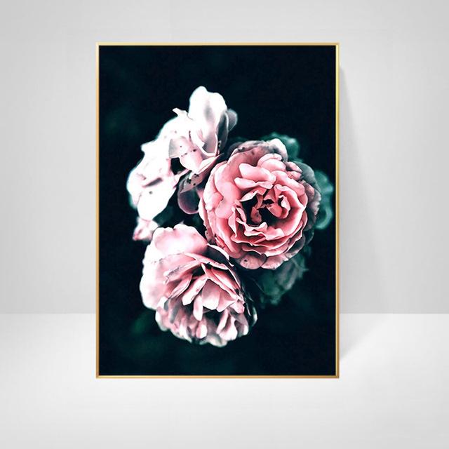 Pink Peony Flowers Paintings Posters Nordic Home Decor Oil Painting Posters And Prints Living Room Home Decor Canvas Wall Art