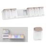 Space Saving Magnetic Pills Box Organizers 6 Compartment Secure Lock System Medicine Dispenser for Vitamins & Medications