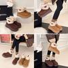 Leather Thick-soled Heightening Snow Boots Women's Short Boots New Winter Velvet Thickened Warm Cotton Shoes