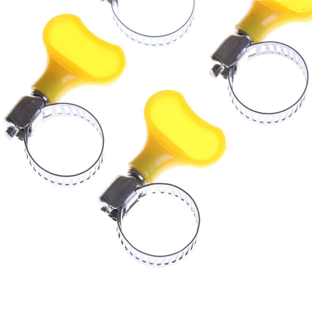 10Pcs American Type Hose Clamps With Handle Stainless Steel Hose Hoop Pipe Clips