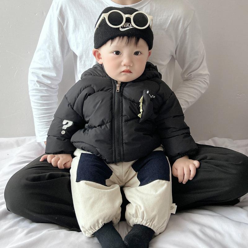 Super Cute Baby Winter Suit Baby Padded Thickened Cute Hooded Cotton Coat Baby Warm Pants