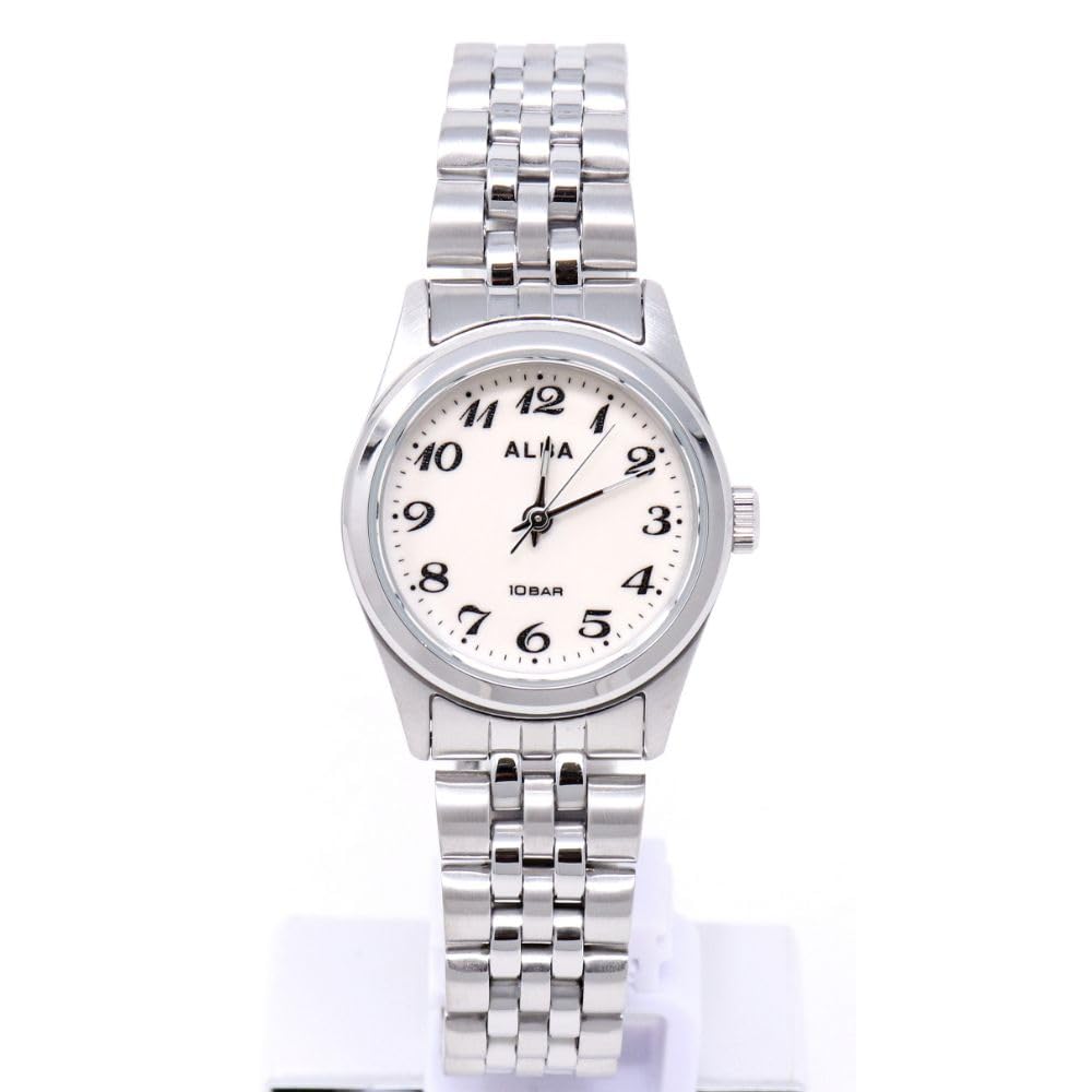 Seiko Alba Quartz Stainless Steel and Water Resistant Silver Women's Watch, Titanium, (10 ATM), Analog, (AEGK428)