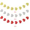 4m Creative Heart\-Shaped Paper Garland DIY Garland Ornaments Wedding Birthday Party Christmas Decoration Accessories
