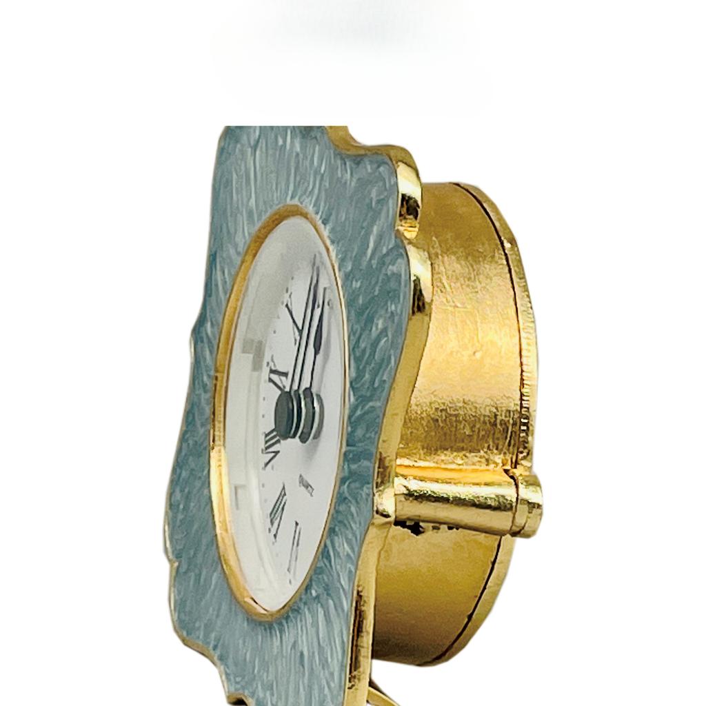 Enamel Metal Clock Simple Small Fresh Clock Living Room Home Fashion Retro Model Room Ornament