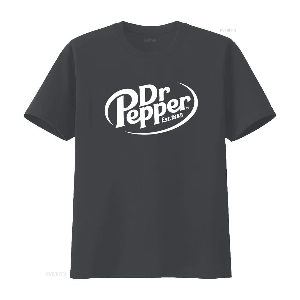 Dr Pepper Męska Koszulka z Klasycznym Logo Nowa L 2XL Założona 1885 Styl Vintage vintage Płukana Unisex Oddychająca streetwear homme