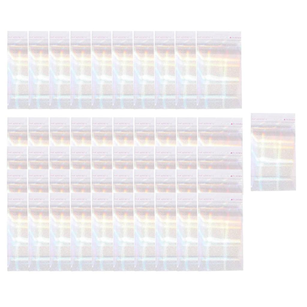 50 Pieces Transparent Holographic Trading Cards Film