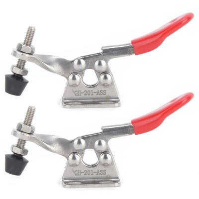 2 Stück Kniehebelspanner 304 Edelstahl Schnellschweißvorrichtung Handwerkzeug 27KG GH201ASS