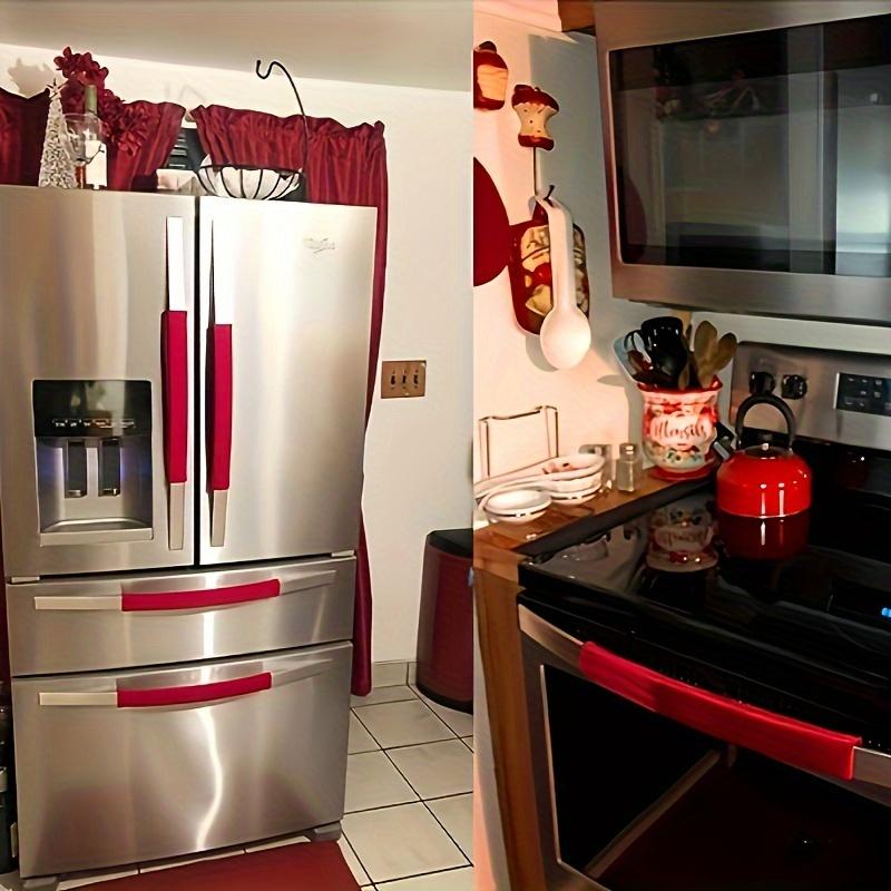 2pcs Refrigerator Door Handle Covers - Protects Against Stains, Fingerprints & Drips for Microwave & Dishwasher Doors