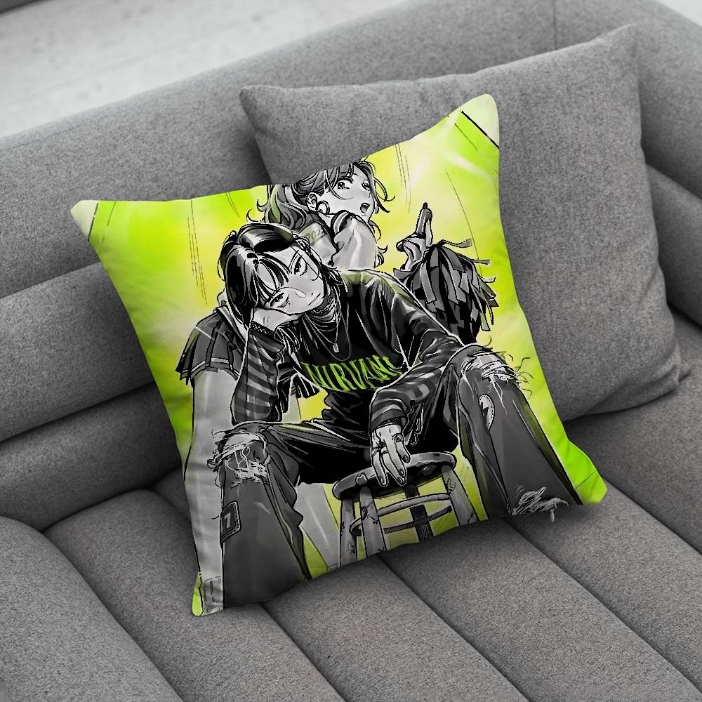 Aya Oosawa and Mitsuki Koga Pillow Case For Home Bedroom Car Office Decoration Living Room Sofa Cushion Cover Suitable