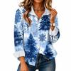 Women's Fashion Hooded Long Sleeve Printed Shirt Top
