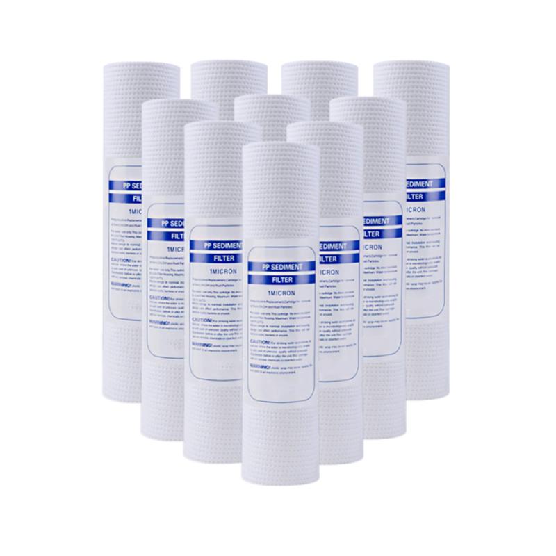 

Упаковка из 10 штук Универсальный PP Хлопковый Фильтр Универсальный Фильтрационный Картридж Фильтр для Очистки Воды Идеально подходит для Очистки Воды A