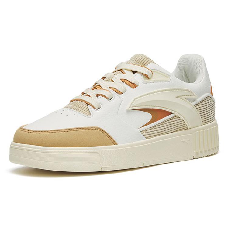 New Anta 982 Low Top Skateboard Shoes Women's White Brown 122248066-4