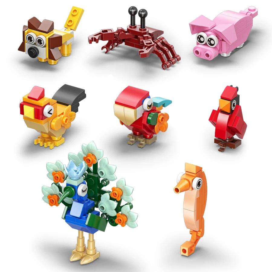 Insect Animals Model Set Building Blocks Toy Assembly Bee Dragonfly Mantis Bricks Toy Interesting Animal Ornaments For Kids Gift