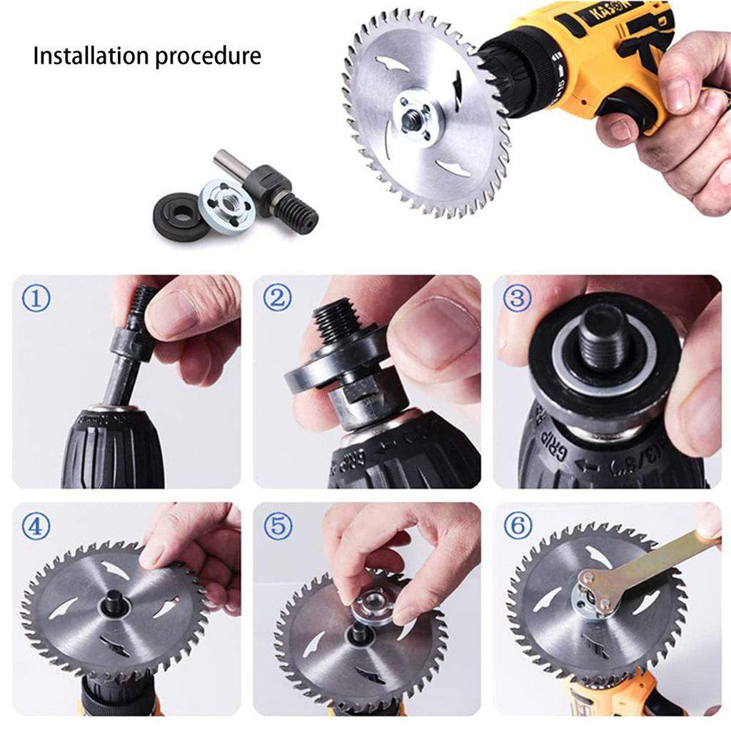 10Pcs Electric Drill Conversion Angle Grinder Connecting Rod Kit for Cutting Disc Polishing Wheel Metals Handle Holder