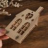20pcs Wooden Pendant Christmas Wood House Navidad 2026 Home Decor Xmas Tree Hanging New Year Tree Ornament DIY Wooden Pendant