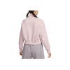 Nike Sportswear Phoenix Fleece Half Zip Crop Sweatshirt Pink White Women DQ5768-667