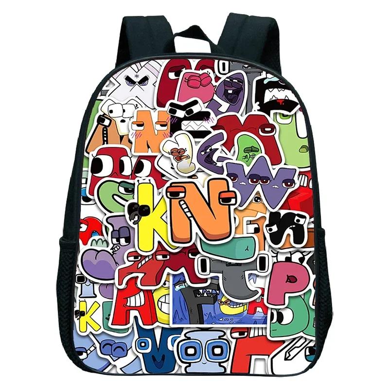 Cartoon Preschool Bookbag Waterproof Backpack Alphabet Lore Print School Bags Kindergarten Backpacks for Boys Girls Kids Bag