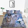 Wolf Print Povlečení Povlečení Povlečení Povlečení Povlak na přikrývku Povlak na polštář Prostěradlo/Dvoudílná královská 2/3dílná dekorace do ložnice