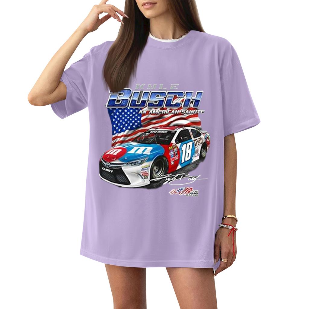 Women's Casual Short Sleeve T-Shirt Letter Print Loose Fit Comfortable Soft Fabric Crew Neck Lightweight Top for Everyday Wear