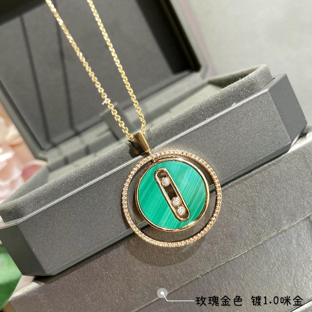 2023 Hot Brand Vintage Necklaces Luxury Jewelry for Women Designer Pendant Fashion 925 Silver Chain Round Shell Lady Necklace