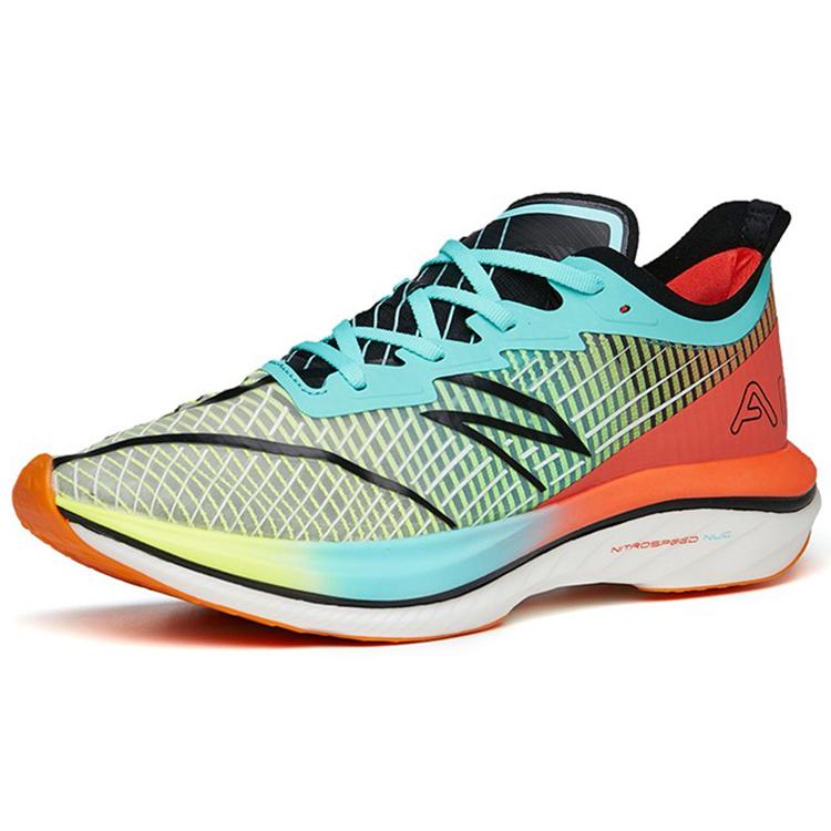 Anta Cushioning Slip Resistant Abrasion Resistant Low top Running Shoes Men's Blue Orange White 112215589S-3