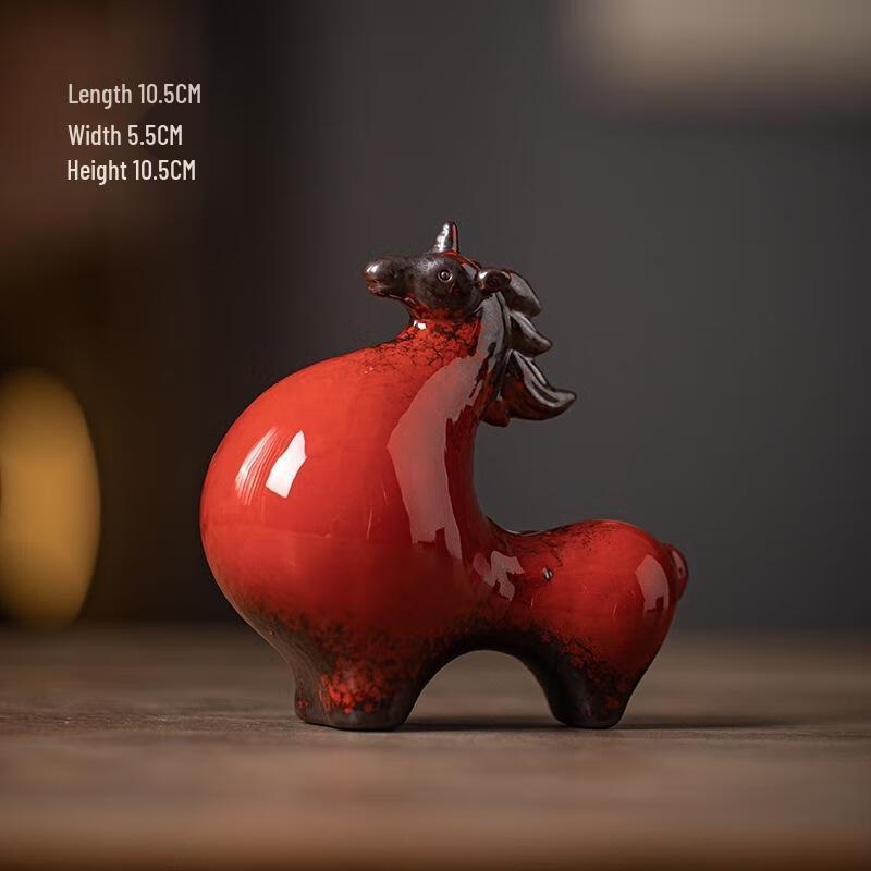 

JINGRUIXIANG Ceramic Tang Horse Zodiac Ornament