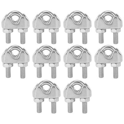 Abrazadera de cable de acero inoxidable M4 de 3/16 pulgadas, 10 unidades, para perno en U, fijación de sillín