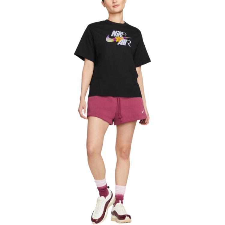 Nike Drop Shoulder Sleeve T Shirt Women's Black FB8192-010