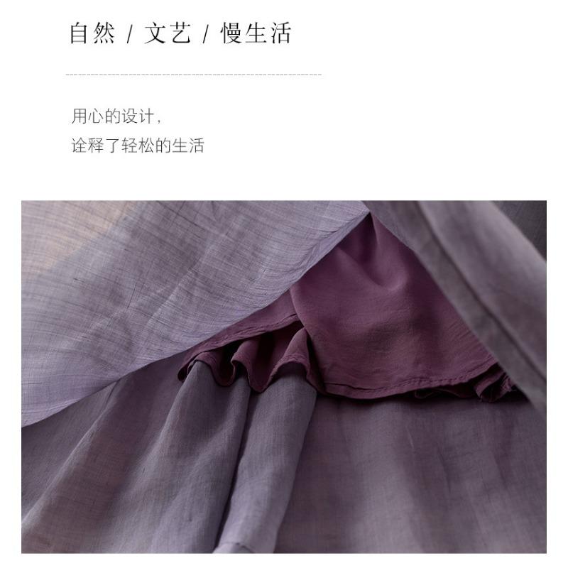 Literary Vintage Summer Mid-length Double-layer Bustier Skirt