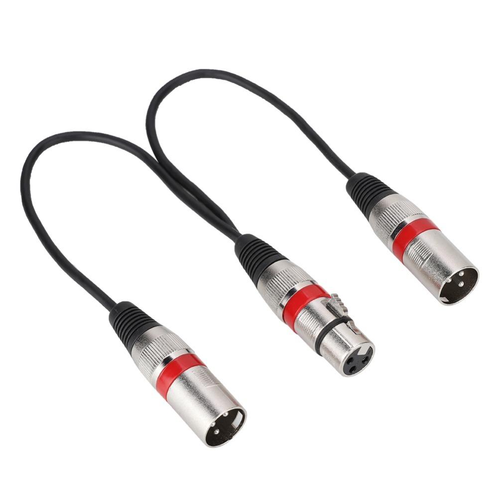 30cm Length XLR Female To Dual Male Splitter XLR Splitter Cable for Canon For Microphones