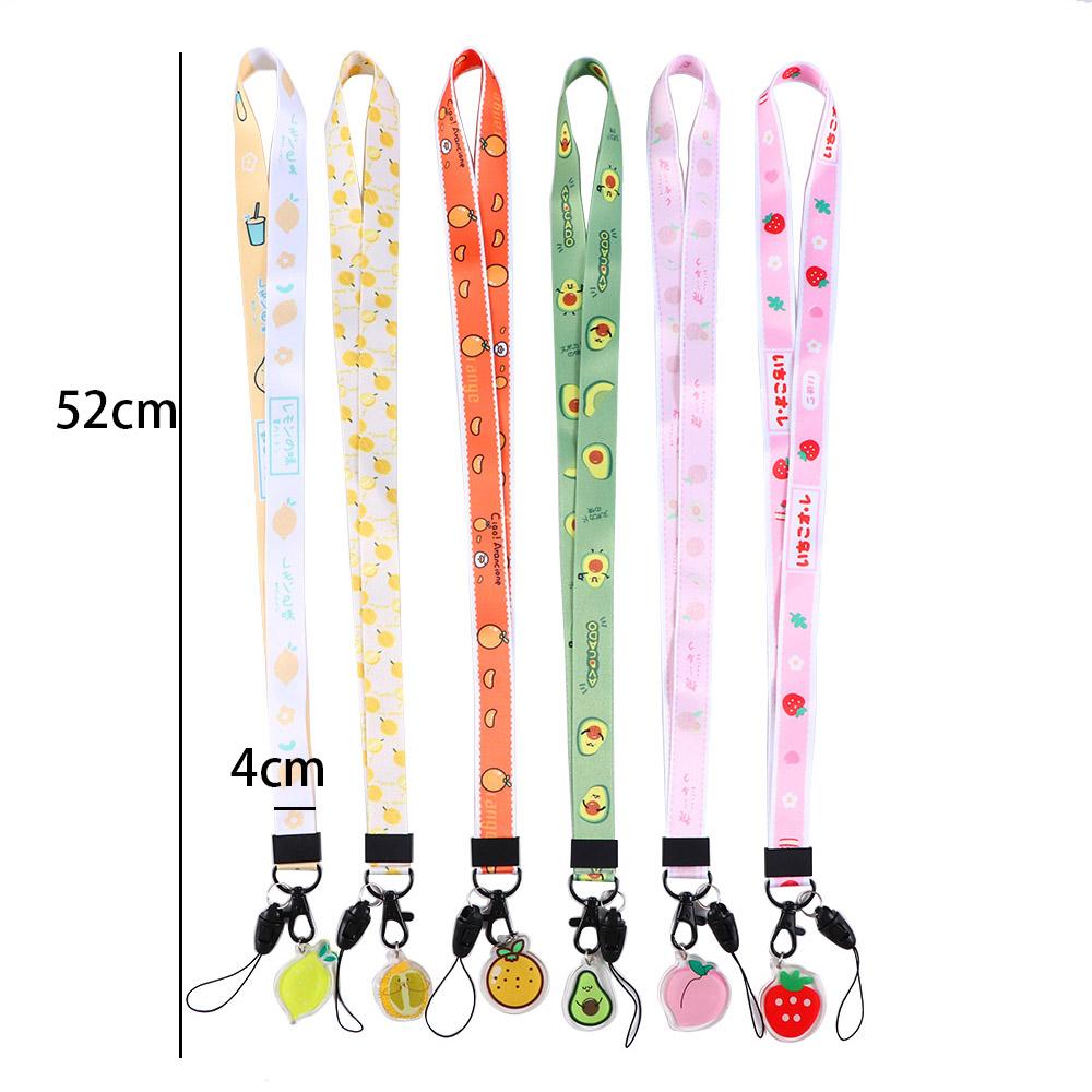 Neck Strap Long Lanyard Cell Phone Lanyard Fruit Lanyard Mobile Phone Straps Keychain Lanyards