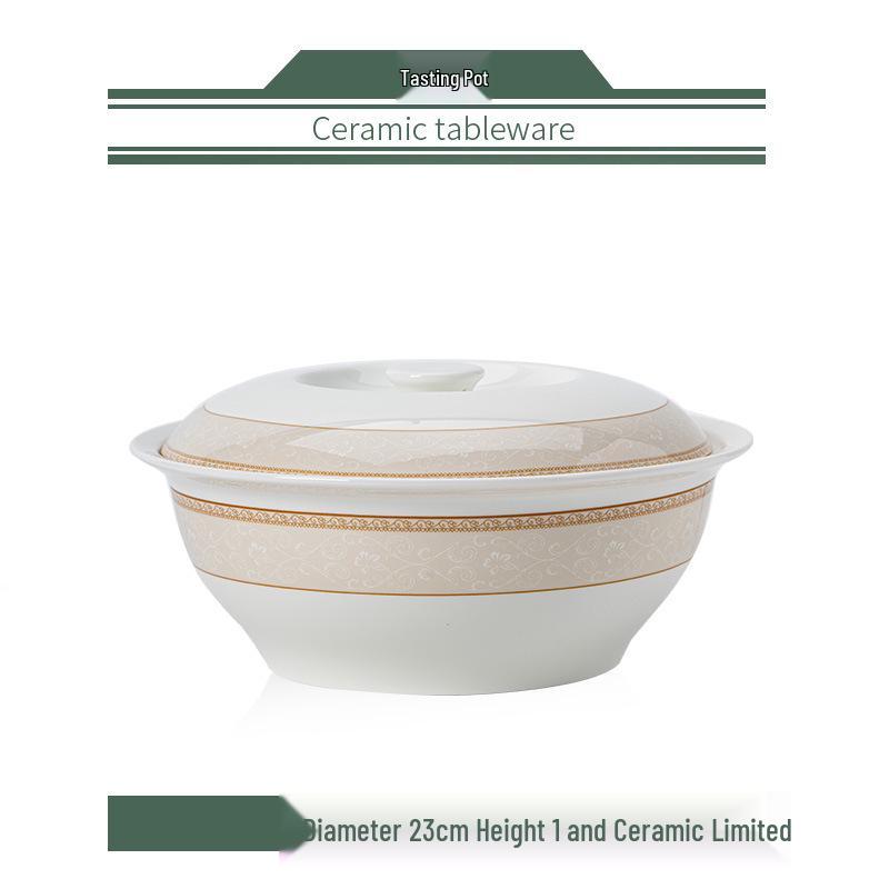 Yun Zhi He Jingdezhen High-Temperature Glazed Chinese Ceramic Tableware Set: Bowls, Plates, Chopsticks, and Dishes