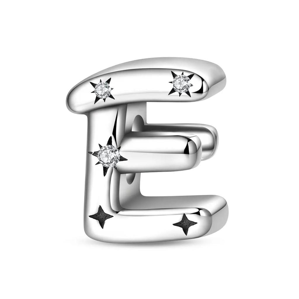Copper Original 26 Alphabet A-Z Letters Charms Star Zircon Beads Fit Diy Bracelet Fashion Birthday Jewelry For Women Gifts