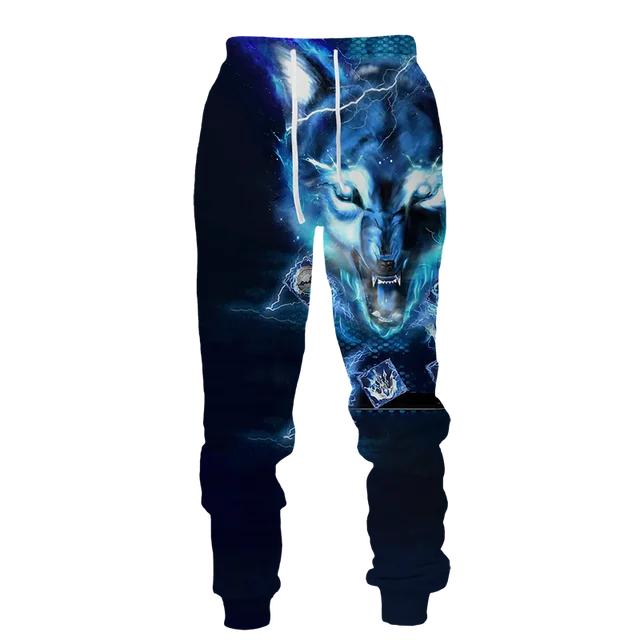 

Повседневные брюки с графическим принтом волка, мужская спортивная одежда, длинные брюки, мужские спортивные штаны для улицы, мужской хип-хоп M